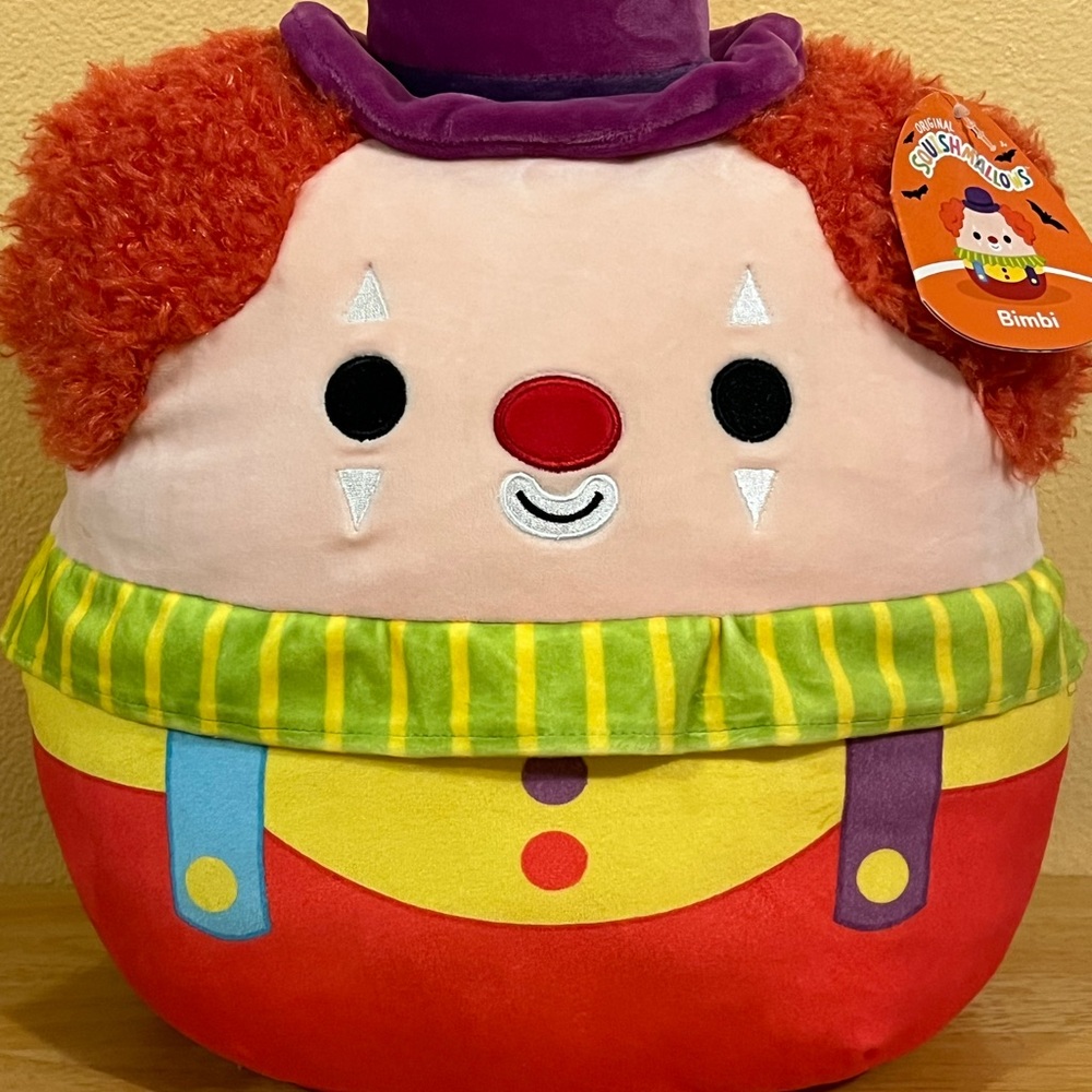 New Rare Squishmallows 2022 Bimbi The Clown 12" Plush 1618 Halloween